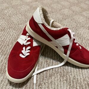 Tory Burch Red and White Sneakers